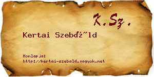 Kertai Szebáld névjegykártya